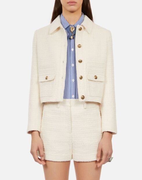 Veste en tweed écrue