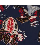 Chemise manches courtes imprimée bleu marine