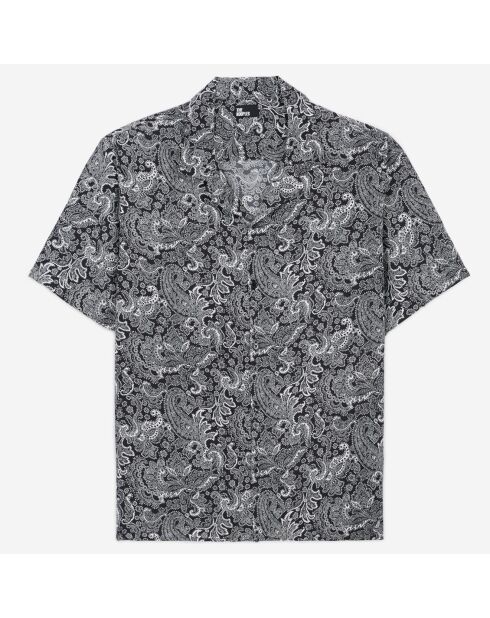 Chemise imprimée noire et blanche