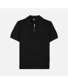 Polo en maille avec zip noir