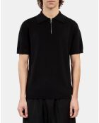 Polo en maille avec zip noir