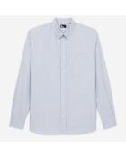 Chemise en coton bleu clair