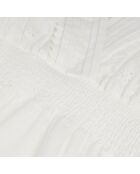 Robe courte  en broderie anglaise blanche