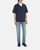 Chemise manches courtes bleu marine