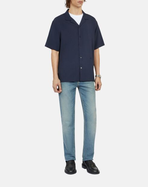 Chemise manches courtes bleu marine