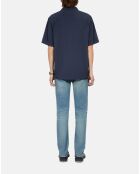 Chemise manches courtes bleu marine