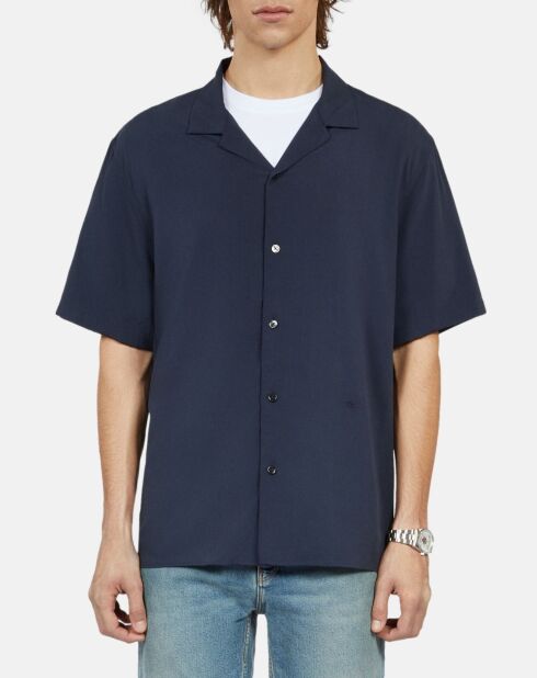 Chemise manches courtes bleu marine