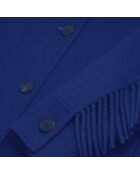 Blouson en Laine mélangée type surchemise bleu