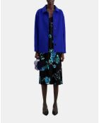 Blouson en Laine mélangée type surchemise bleu