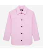 Veste type surchemise en Laine mélangée rose