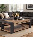 Table basse rectangulaire Acacia Moon Naturel - 130x70x40 cm