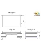 Table basse rectangulaire bois bicolore Manguier Herods Naturel - 135x75x42 cm