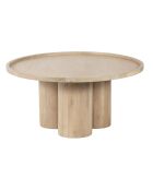 Table basse ronde Mango Barloo Beige - 89x89x43 cm