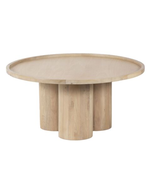 Table basse ronde Mango Barloo Beige - 89x89x43 cm