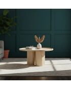 Table basse ronde Mango Barloo Beige - 89x89x43 cm