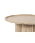 Table basse ronde Mango Barloo Beige - 89x89x43 cm