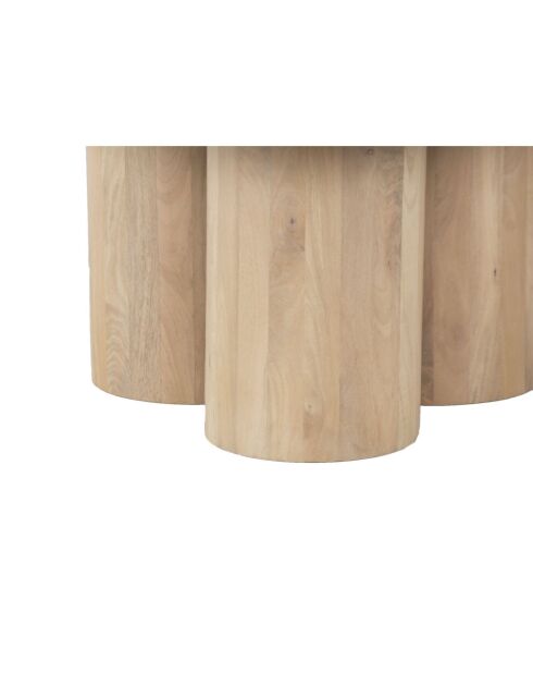 Table basse ronde Mango Barloo Beige - 89x89x43 cm