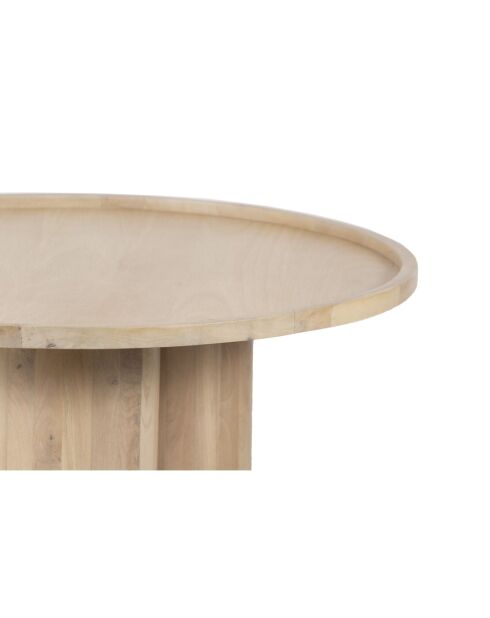 Table basse ronde Mango Barloo Beige - 89x89x43 cm