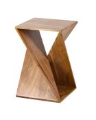 Table d'appoint pour canapé Acacia Aria Marron - 40x40x60 cm