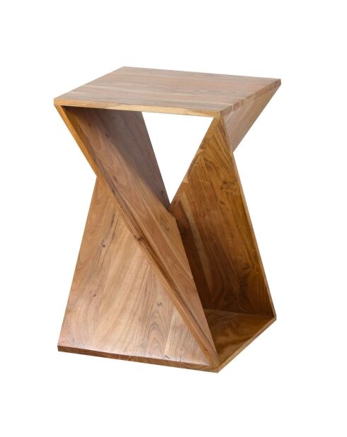 Table d'appoint pour canapé Acacia Aria Marron - 40x40x60 cm