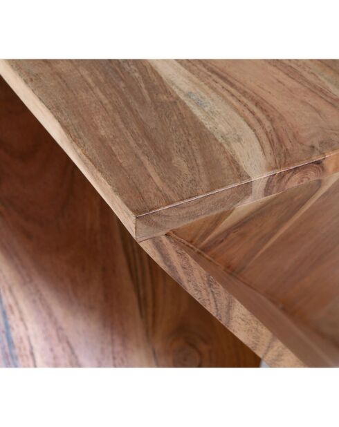 Table d'appoint pour canapé Acacia Aria Marron - 40x40x60 cm