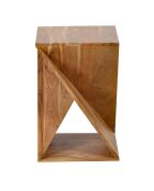Table d'appoint pour canapé Acacia Aria Marron - 40x40x60 cm