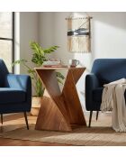 Table d'appoint pour canapé Acacia Aria Marron - 40x40x60 cm