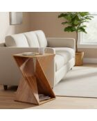 Table d'appoint pour canapé Acacia Aria Marron - 40x40x60 cm