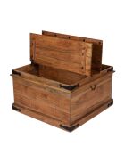 Table basse coffre carrée en acacia massif Naturel - 85x85x50 cm