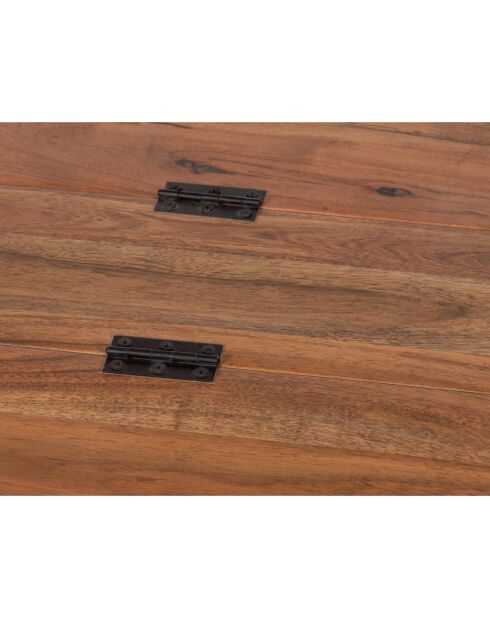 Table basse coffre carrée en acacia massif Naturel - 85x85x50 cm