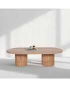 Table basse ovale Chêne Dalta Marron - 152x76x42 cm