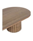 Table basse ovale Chêne Dalta Marron - 152x76x42 cm