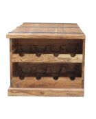 Table basse coffre rectangulaire en acacia massif Marron - 100x55x45 cm