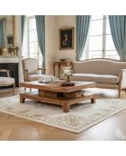 Petite table basse rectangulaire Acacia Kavish II Marron - 100x55x35 cm