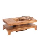 Petite table basse rectangulaire Acacia Kavish II Marron - 100x55x35 cm