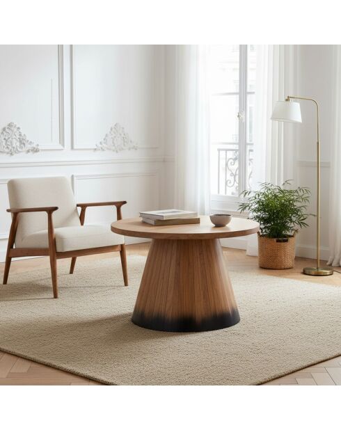 Table basse ronde 60 cm Acacia Dimona Naturel - 60x60x40 cm