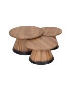 Table basse ronde 60 cm Acacia Dimona Naturel - 60x60x40 cm