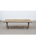 Table basse rectangulaire Manguier Pondicherry Beige - 130x65x40 cm