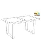 Table de repas extensible Acacia Forest Brut - 160x90x76 cm