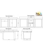 Table de repas extensible Acacia Forest Brut - 160x90x76 cm