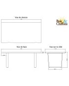 Table a manger en bois Acacia Forest Brut - 200x100x76 cm