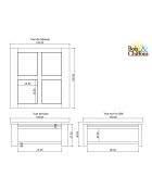 Table basse carrée Acacia Moon Marron - 100x100x40 cm