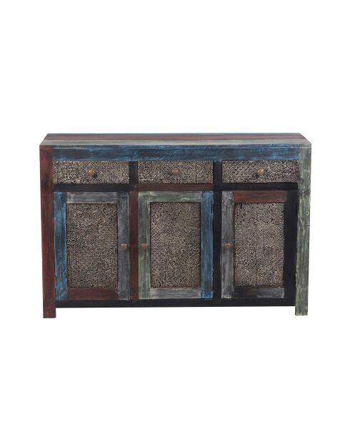 Buffet intagliato multicolore con albero di mango Pushkar