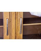 Meuble haut structure inox Acacia Stainless III Marron - 140x45x160 cm