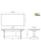 Table a manger Manguier Pondicherry Beige - 200x100x76 cm