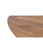 Table basse losange 117X105X40 en manguier massif Marron - 117x105x40 cm