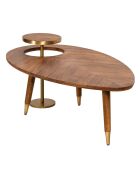 Table basse ovale Kensington MERCANA Marron - 130x70x50 cm