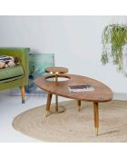 Table basse ovale Kensington MERCANA Marron - 130x70x50 cm