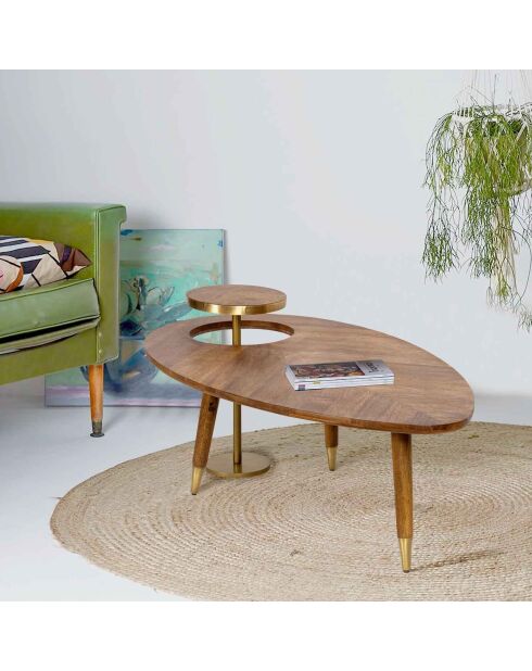 Table basse ovale Kensington MERCANA Marron - 130x70x50 cm