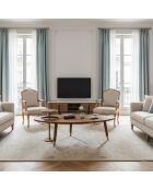 Table basse ovale Kensington MERCANA Marron - 130x70x50 cm